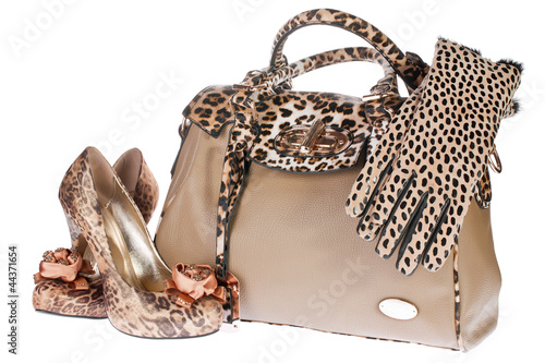 Photo: Leopard bag, shoes and gloves Leopard bag, shoes and gloves