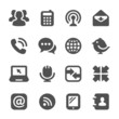 black communication icons