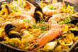 Paella mit Meeresfrüchten