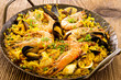 Paella mit Meeresfrüchten