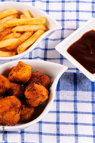 Photo: Fried chicken and potato Fried chicken and potato