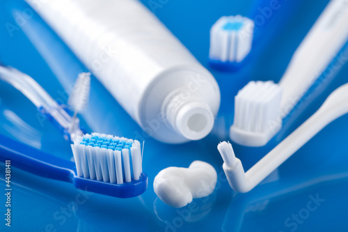 Photo: various toothbrushes and paste various toothbrushes and paste