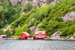 Red fjord houses
