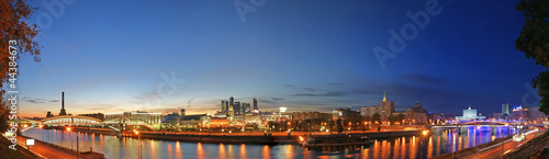 Photo: Moscow, Russia. Night. Panoramic view Moscow, Russia. Night. Panoramic view