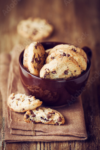 Photo: Chocolate chip cookies in a coffee cup Chocolate chip cookies in a coffee cup