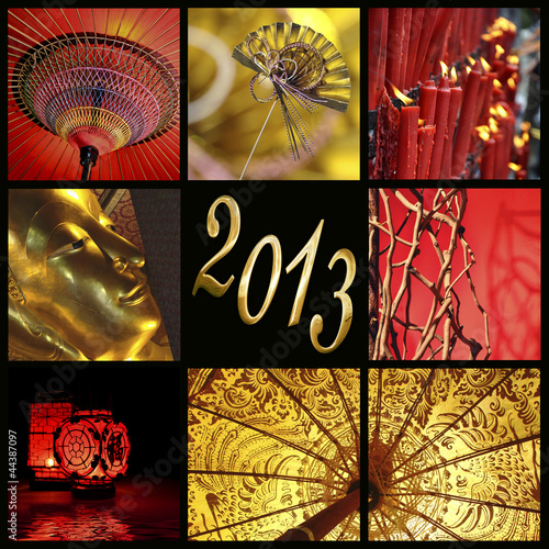 Photo: 2013, collage Asie zen 2013, collage Asie zen