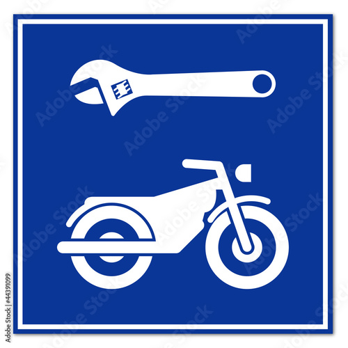 Illustration: Señal reparacion de motos Señal reparacion de motos
