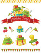 Birthday party vector elements