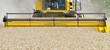 Close up of a combine harvester at work