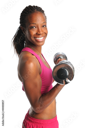 Photo: Woman Lifting Dumbbells Woman Lifting Dumbbells