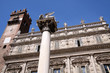 Marmorsäule mit dem geflügelten Markuslöwen in Verona