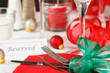 Reserved Christmas Restaurant Table