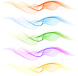 Set of colorful blend wave
