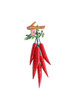 fake red chilli as wall hangings