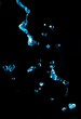 Water splash on black background
