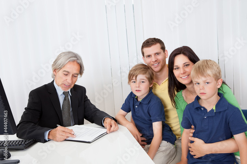 Photo: Family at business advisor office Family at business advisor office