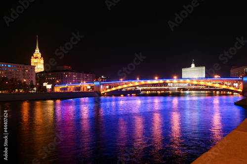 Photo: Moscow, Russia. Night. View Moscow, Russia. Night. View