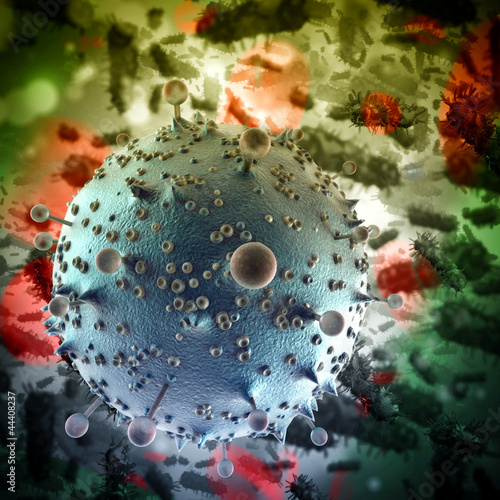 Illustration: HIV cells HIV cells