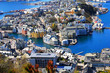 View of the city of Alesund, Norway