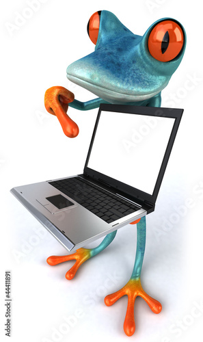 Illustration: Blue frog Blue frog