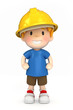 3d render of a little engineer/architect