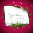 Red Christmas greeting card