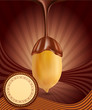 vector background with chocolate and peanuts