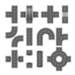Road elements. Create your own road map.