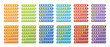 A complete set of colorful rating stars for web