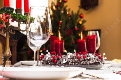 Photo: Set up christmas table Set up christmas table