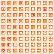 Vector: 81 Web Icon Internet Business Button Set - rot orange - schatten 81 Web Icon Internet Business Button Set - rot orange - schatten