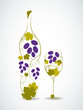 Abstract wine bottle