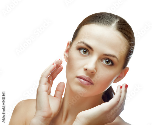Photo: portrait of brunette spa woman portrait of brunette spa woman