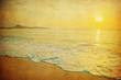 grunge image of tropical beach