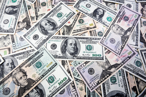 Photo: Amerikanische Dollar Geldscheine Amerikanische Dollar Geldscheine