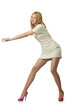 Woman in various poses in studio