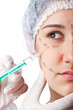 Woman under the plastic surgery