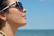 Woman wearing sunglasses