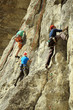 Climbing.