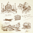 over the world travel - vector illustration
