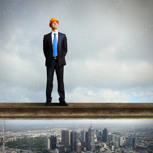 Photo: Businessman standing on the construction site Businessman standing on the construction site