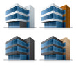 Four vector office buildings. EPS10 vector file.