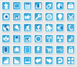Vector: Web Icon Internet Business Set - blau - schatten Web Icon Internet Business Set - blau - schatten