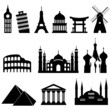 Travel landmarks and monuments
