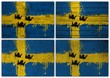 Swedish flag collage