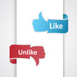 Vector: Like and unlike icons. Like and unlike icons.