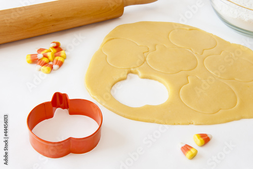 Photo: Baking Pumpkin Shaped Cookies Baking Pumpkin Shaped Cookies