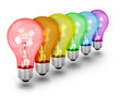 Unique Idea Lightbulbs on White