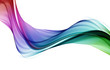 Rainbow fractal wave on white background