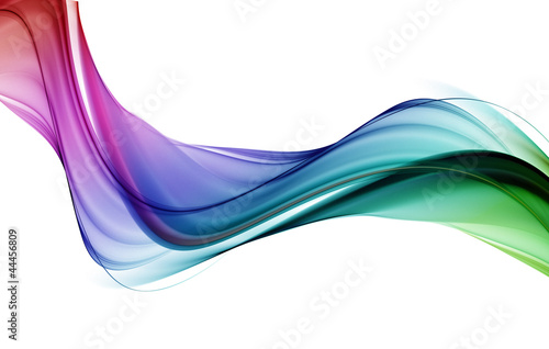Illustration: Rainbow fractal wave on white background Rainbow fractal wave on white background